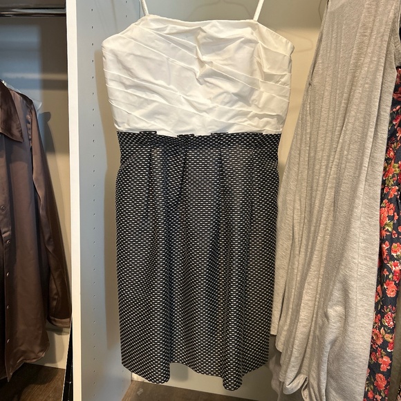 Strapless black and white dress - Picture 1 of 2